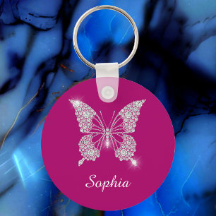 Chaveiro Borboleta Diamante Branca, Nome do Script, Deep Fu