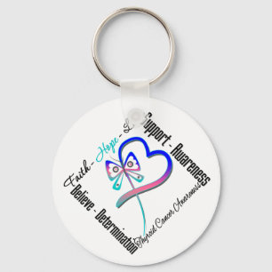 Chaveiro Borboleta do amor da esperança da fé do cancer d