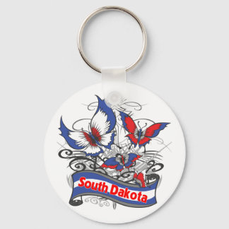 Chaveiro Borboleta do Patriotismo de Dakota do Sul