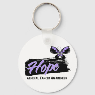 Chaveiro Borboleta do tatuagem da esperança - cancer