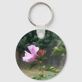 Chaveiro Borboleta e Rosa de Sharon