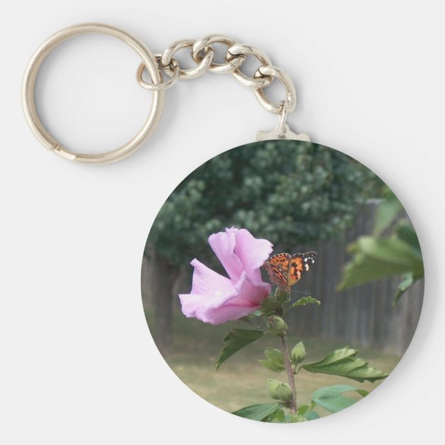 Chaveiro Borboleta e Rosa de Sharon (Frente)