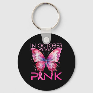 Chaveiro Borboleta Em Outubro Vestimos Cancer Rosa