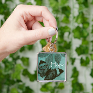 Chaveiro Borboleta Esperança Inspiradora Verde