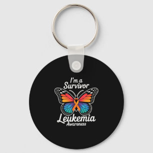 Chaveiro Borboleta eu sou um sobrevivente da leucemia laran