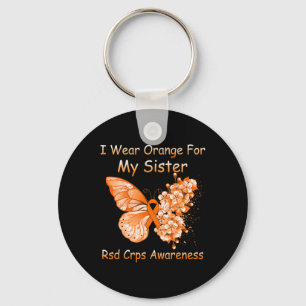 Chaveiro Borboleta Eu Uso Laranja Pela Minha Irmã Rsd Crps
