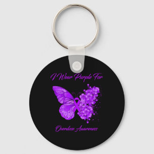 Chaveiro Borboleta Eu Visto Roxo Para Sensibilização Para S