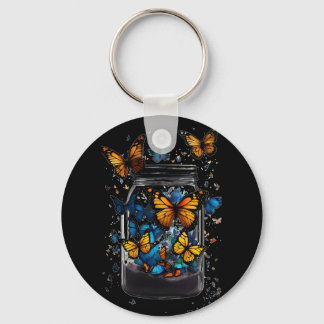 Chaveiro Borboleta fora da garrafa pulseira de chave