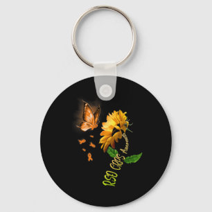 Chaveiro Borboleta Girassol RSD Sensibilização CRPS 1