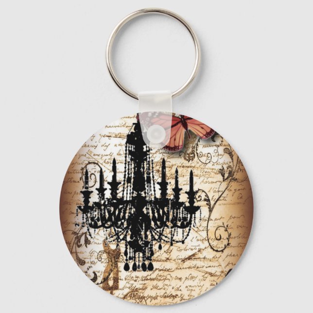 Chaveiro borboleta-gótico-boi-paris vintage chandelier (Frente)
