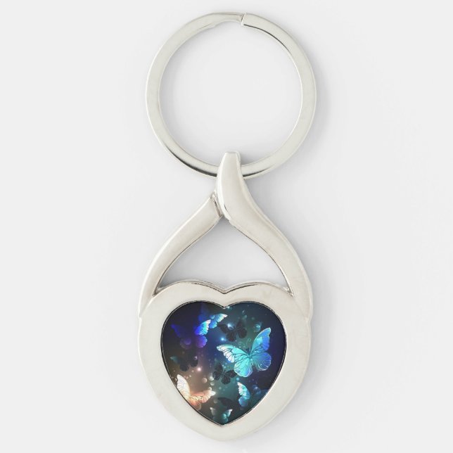 Chaveiro Borboleta Noturna Flutuante (Frente)