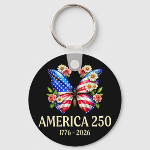 Chaveiro Borboleta patriótica eua 250º aniversário 1776-202