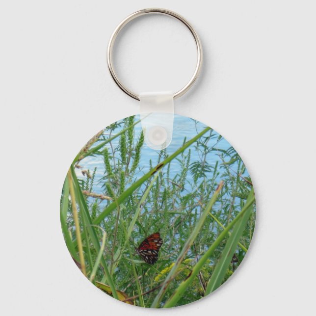 Chaveiro Borboleta perto do rio (Frente)