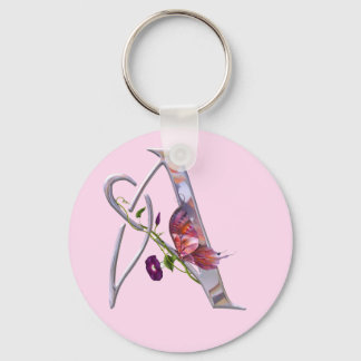 Chaveiro Borboleta precioso Inicial A