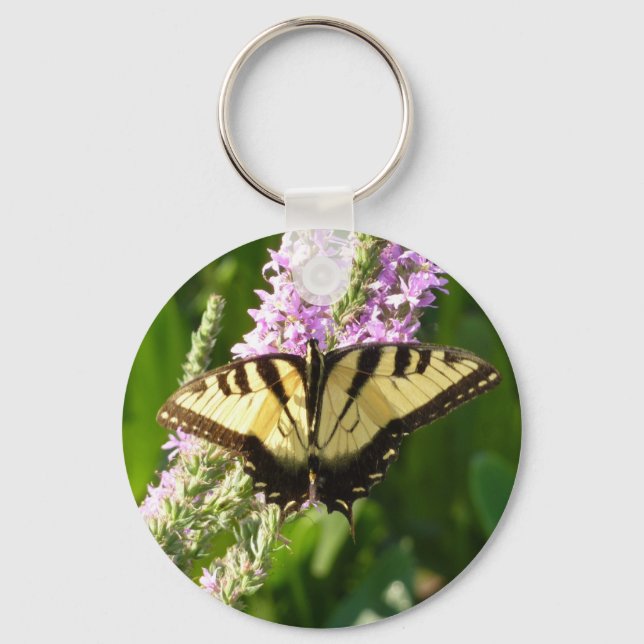 Chaveiro Borboleta Rabo de Andorinha em Flores Silvestres R (Frente)