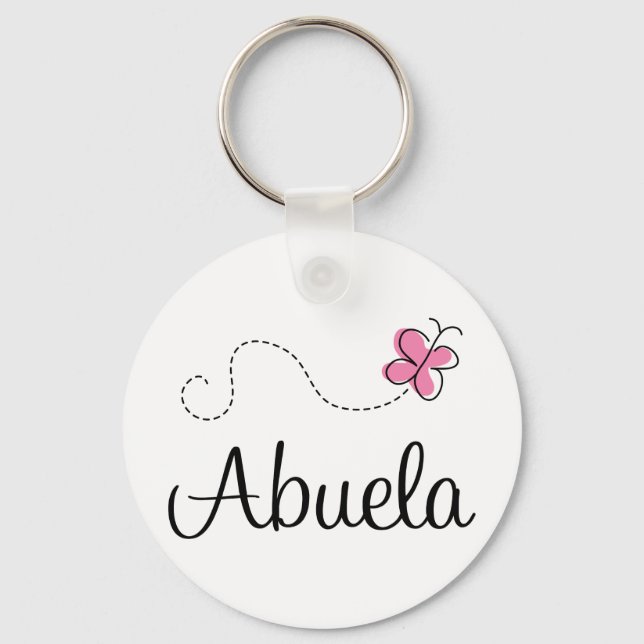 Chaveiro Borboleta rosa Abuela Gift Tee (Frente)