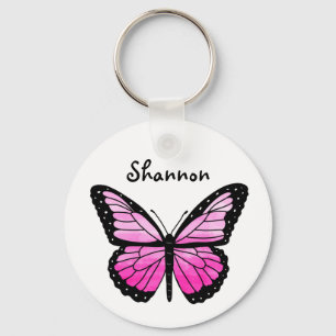 Chaveiro Borboleta rosa personalizada