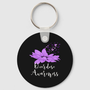 Chaveiro Borboleta Roxo Fita Roxo Awarene Sobredosagem de G