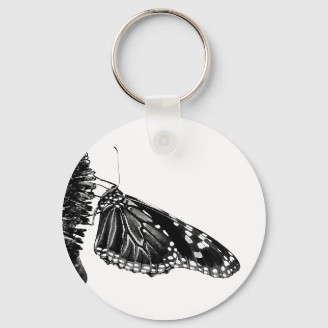Chaveiro borboleta tímida preta (Frente)