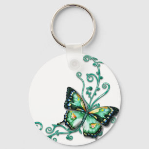 Chaveiro borboleta verde