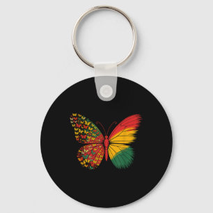 Chaveiro Borboleta Vermelha Amarelo Verde da Sétima Celebra