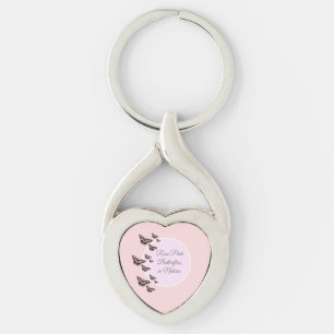 Chaveiro borboletas cor-de-rosa rosa