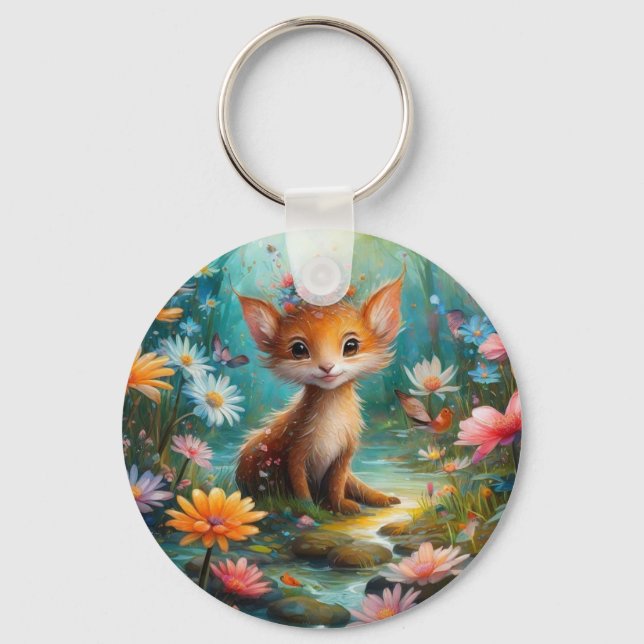 Chaveiro Borboletas de cogumelos mágicos (Frente)