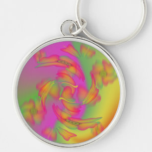 Chaveiro Borboletas & flores