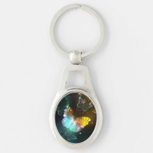 Chaveiro Borboletas luminosas e borboletas noturnas