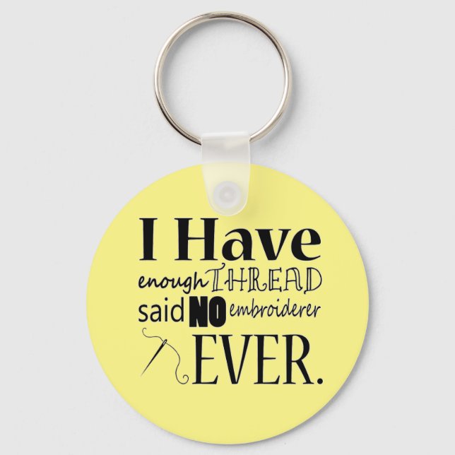Chaveiro Bordado de Thread Suficiente (Frente)