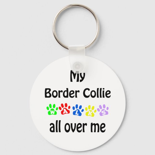 Chaveiro Border Collie Walks Design (Frente)