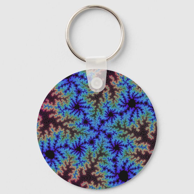 Chaveiro Borgonha e Blue Speckle (Frente)