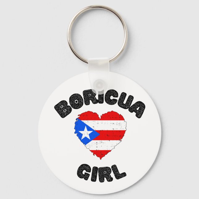 Chaveiro Boricua Girl Porto Rico (Frente)