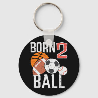 Chaveiro Born Basketball Football 2nd Birthday Toddler Boy