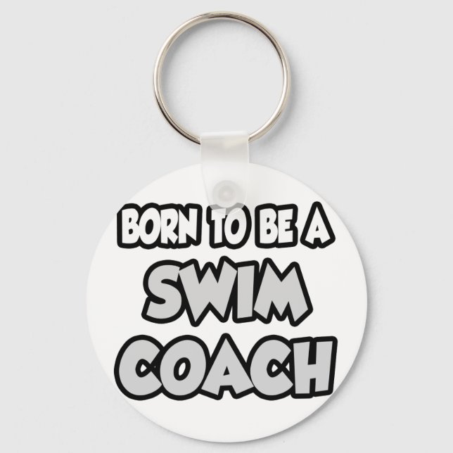 Chaveiro Born To Be A Swim Coach (Frente)