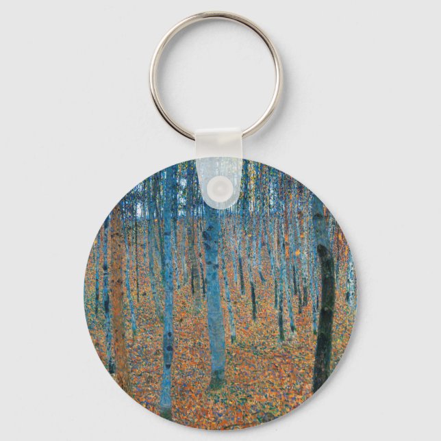 Chaveiro Bosque de Árvores Florestais de Gustav Klimt (Frente)