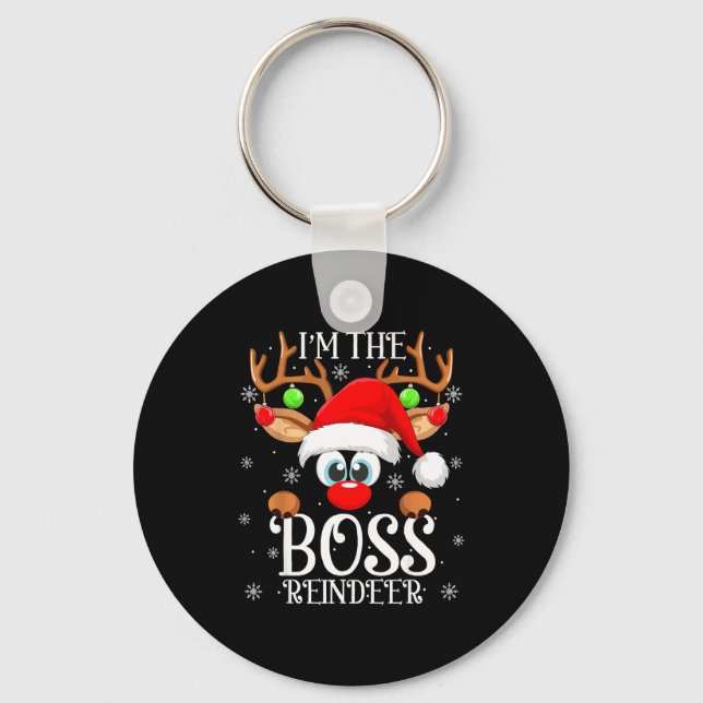 Chaveiro Boss Reindeer Christmas Family Matching Group Funn (Frente)