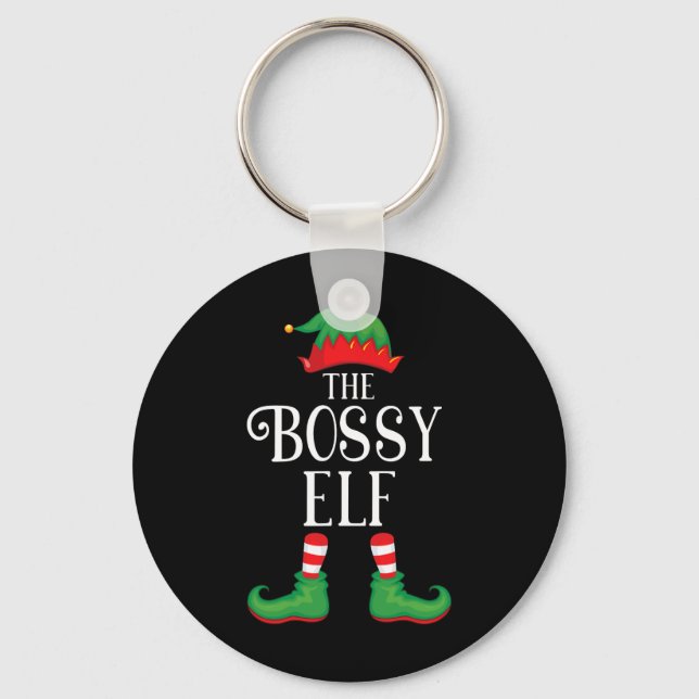 Chaveiro Bóssy Elf Matching Group Xmas Funny Family Christy (Frente)