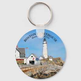 Chaveiro Boston Lighthouse, Massachusetts Key Chain