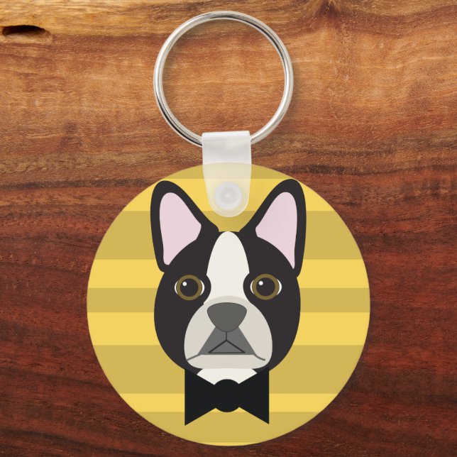 Chaveiro Boston Terrier (Frente)