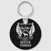 Boston Terrier Dog Guardian Angel