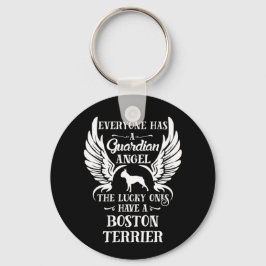 Chaveiro Boston Terrier Dog Guardian Angel