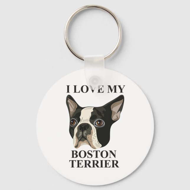 Chaveiro Boston Terrier Love (Frente)