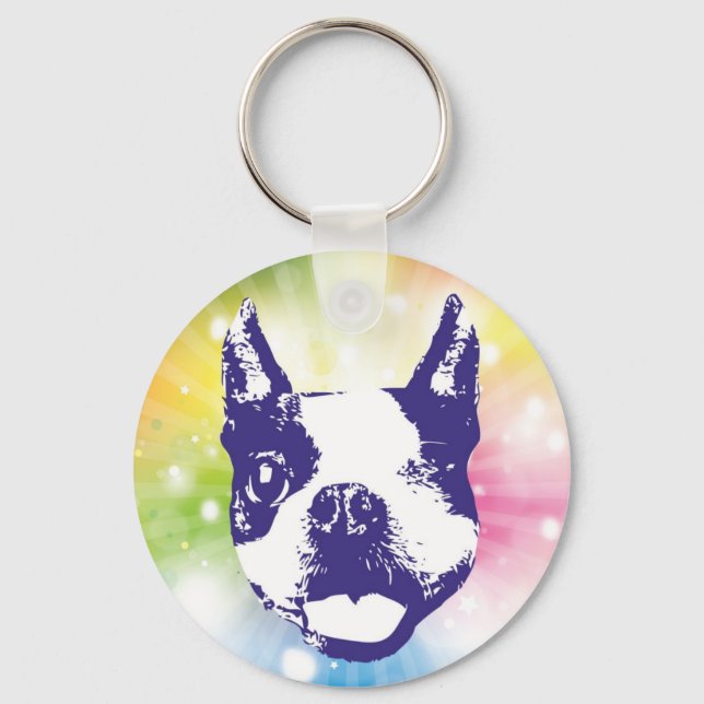 Chaveiro Boston Terrier Sunburst (Frente)