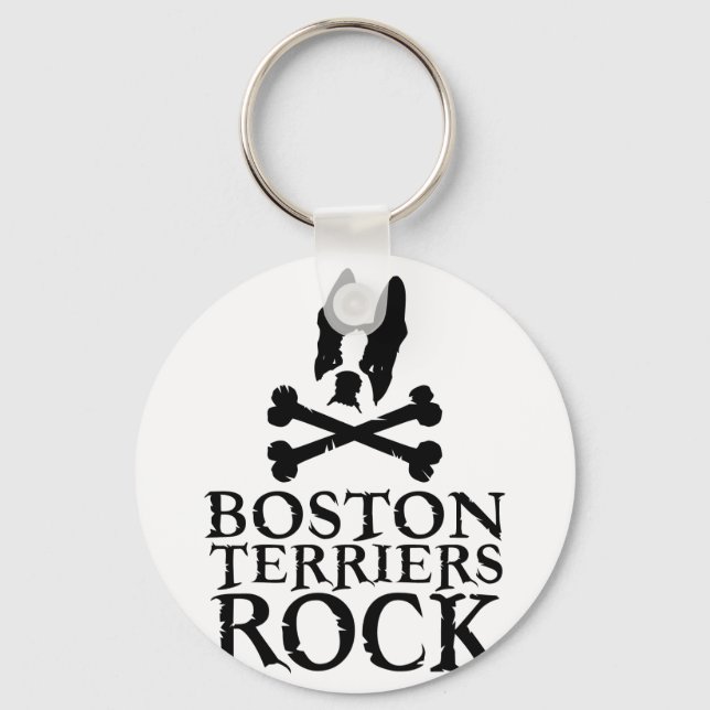Chaveiro Boston Terriers Rock (Frente)