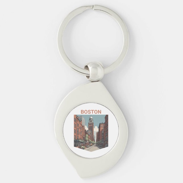 Chaveiro Boston Traveler Uma Ideia De Presente Deliciosa (Frente)
