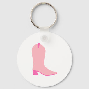 Chaveiro Bota cor-de-rosa da vaqueira