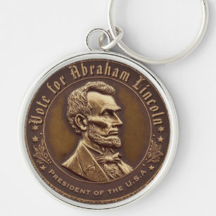 Chaveiro Botão de campanha Abraham Lincoln