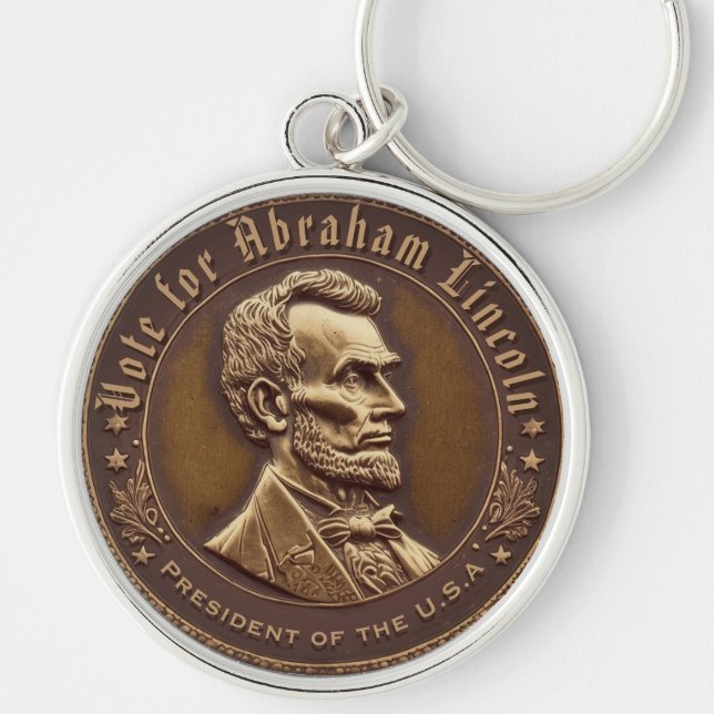 Chaveiro Botão de campanha Abraham Lincoln (Frente)