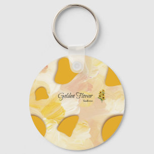 Chaveiro botão de girassol